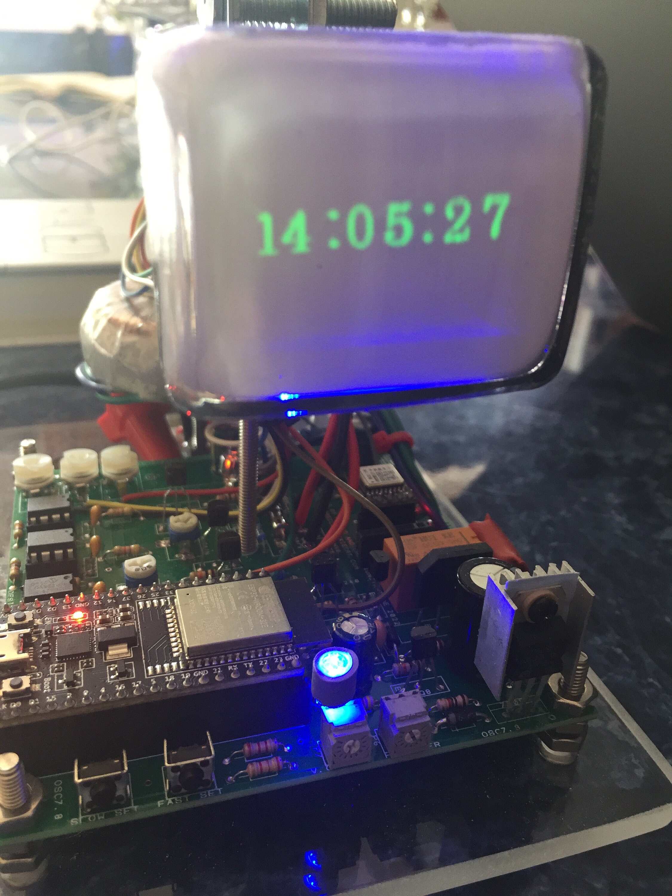 Oscilloscope Clock or Scope Clock New Design Century Font Wifi Etsy