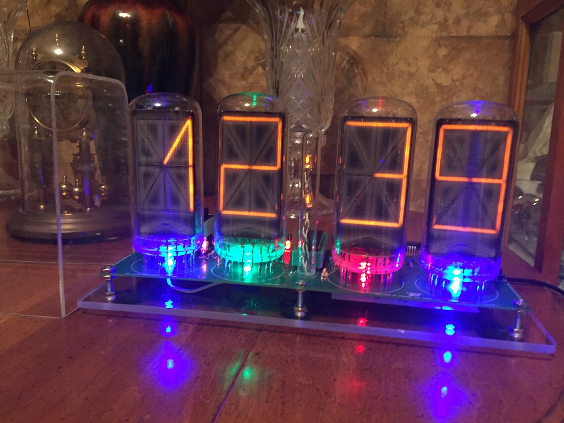 Homemade B7971 Nixie Clock Made With B7971 Nixie Tubes RGB Etsy