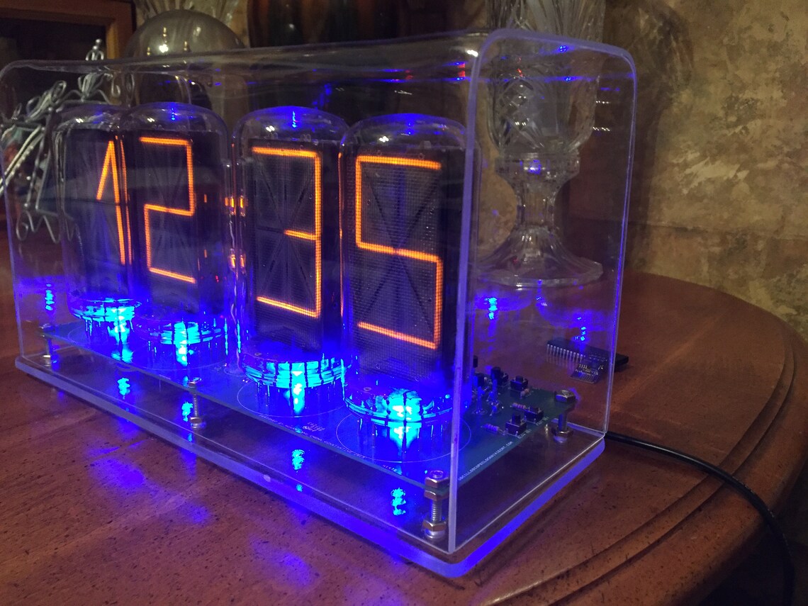 Homemade B7971 Nixie Clock Made With B7971 Nixie Tubes RGB Etsy