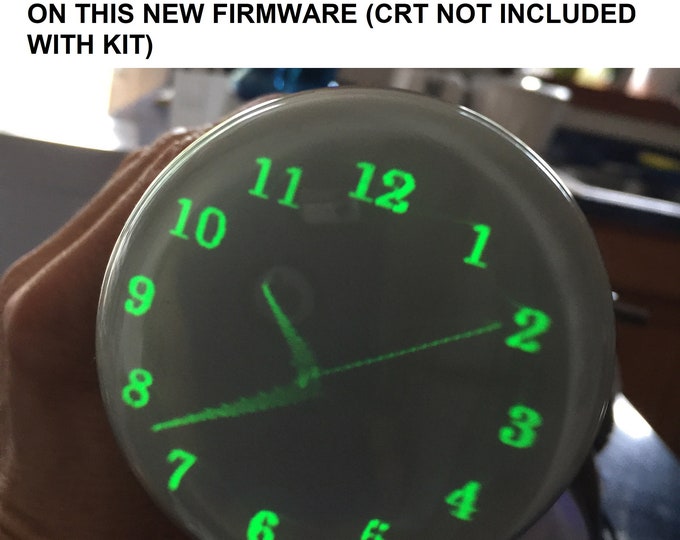 Oscilloscope Clock or Scope Clock Made With Cathode Ray Tube, Vintage