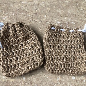 Trousse de toilette économiseur de savon en jute gant de douche exfoliant biologique