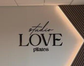 Custom Laser Cut Metal Business Logo Sign, 2D Raised Design