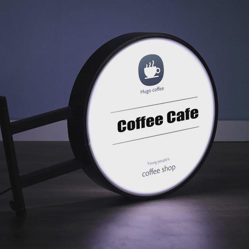 Round Light Box Store Front Sign,double Sided Light Box Signage, Led ...