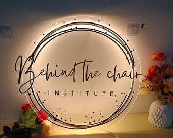 Insegna al neon personalizzata con logo, insegna aziendale 3D a LED in acrilico.