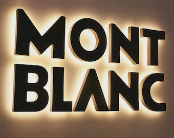 Insegna aziendale personalizzata 3D retroilluminata a LED / Insegna con lettere in metallo