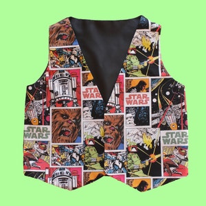 Star Wars Baby Waistcoat Handmade in the UK Trendy cool Unisex Quality vest Ready to Ship Rogue One Skywalker Darth Vader