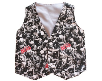 The Walking Dead Chaleco Zombie Baby Vest Rock Wedding TWD ropa hecha a mano en cómics del Reino Unido Regalo genial Fiesta de terror Halloween 6-12-18 meses