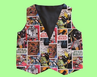 Star Wars Baby Waistcoat hecho a mano en el uk trendy cool Unisex Quality vest Ready to Ship Rogue One Skywalker Darth Vader