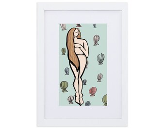 Birth of Venus Painting ~ Surreal Woman Artwork ~ Botticelli Inspired Wall Art