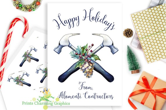 Blueprints Construction Card - Christmas Cards from ...