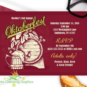 Oktoberfest Invitation / Beer Invitation / Biergarten / Custom Printable / Print Yourself / Digital Download