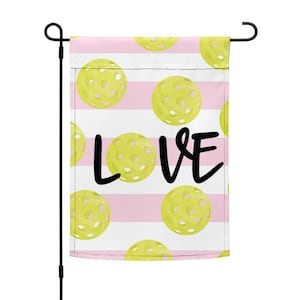LOVE Pickleball Garden Flag Yard Decor Bunting