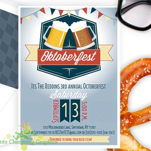Oktoberfest Invitation / Biergarten / Beer Invitation / Custom Printable / Print Yourself / Digital Download