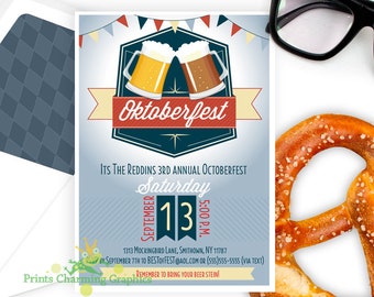 Oktoberfest Invitation / Biergarten / Beer Invitation / Custom Printable / Print Yourself / Digital Download