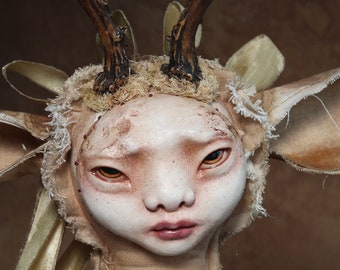 KUMARI - ooak - art doll - textile art - solf sculpture - original - figurative art - collectible doll - curiosity