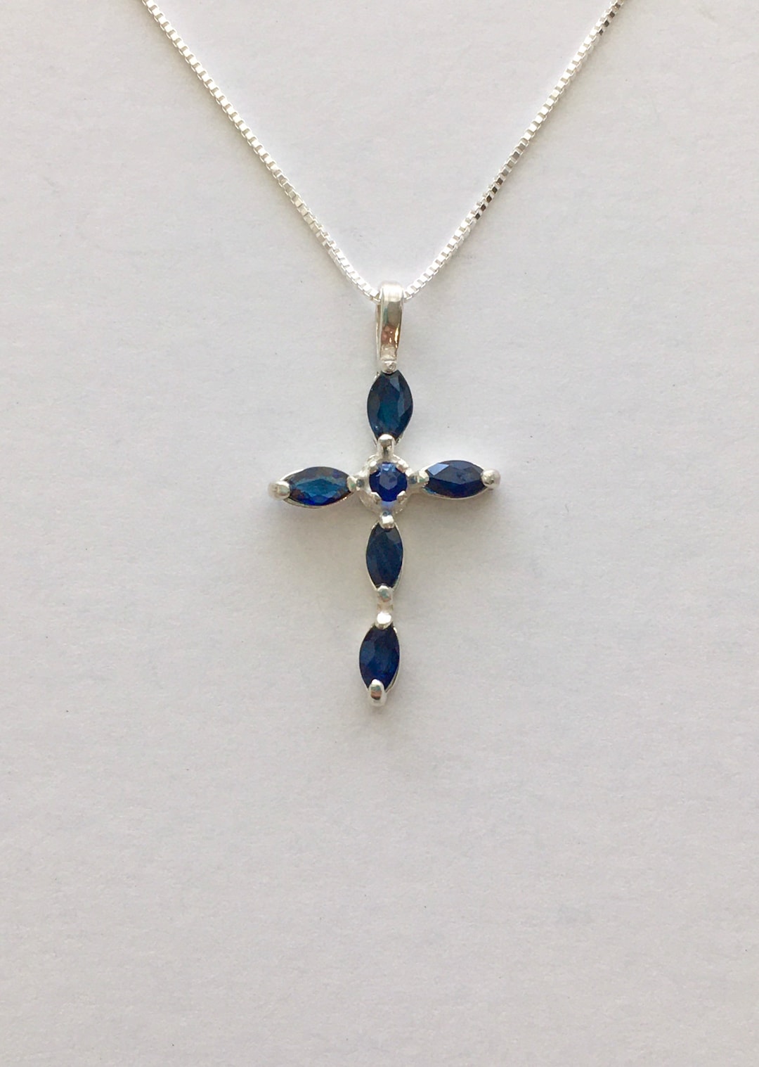 Genuine sapphire necklace sapphire pendant sapphire jewelry Etsy