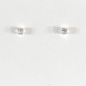 White sapphire earrings, white sapphire studs, white sapphire jewelry, September birthstone earrings, white stone earrings, white studs