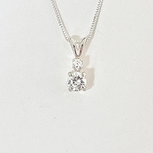 White sapphire necklace, white sapphire pendant, white sapphire jewelry, September birthstone necklace, white gemstone necklace