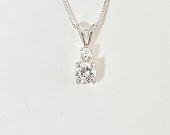 White sapphire necklace, white sapphire pendant, white sapphire jewelry, September birthstone necklace, white gemstone necklace