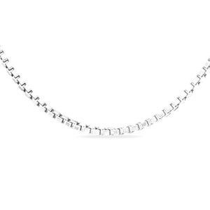 Chaîne box en argent sterling, collier en argent sterling