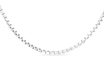 Sterling silver box chain, silver silver necklace