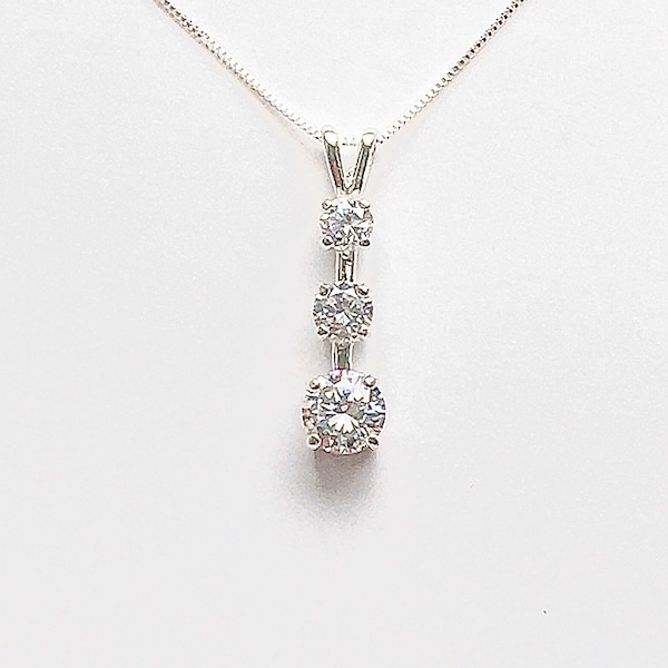 Fake Diamond Necklace Etsy