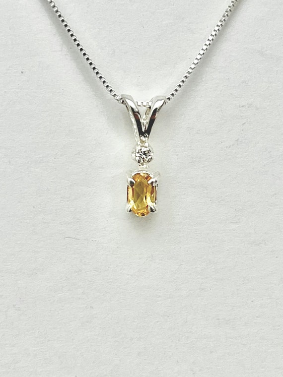 Genuine Citrine Necklace Real Citrine Pendant Citrine and