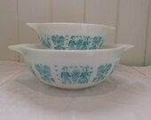 Pyrex Turquoise Butterprint