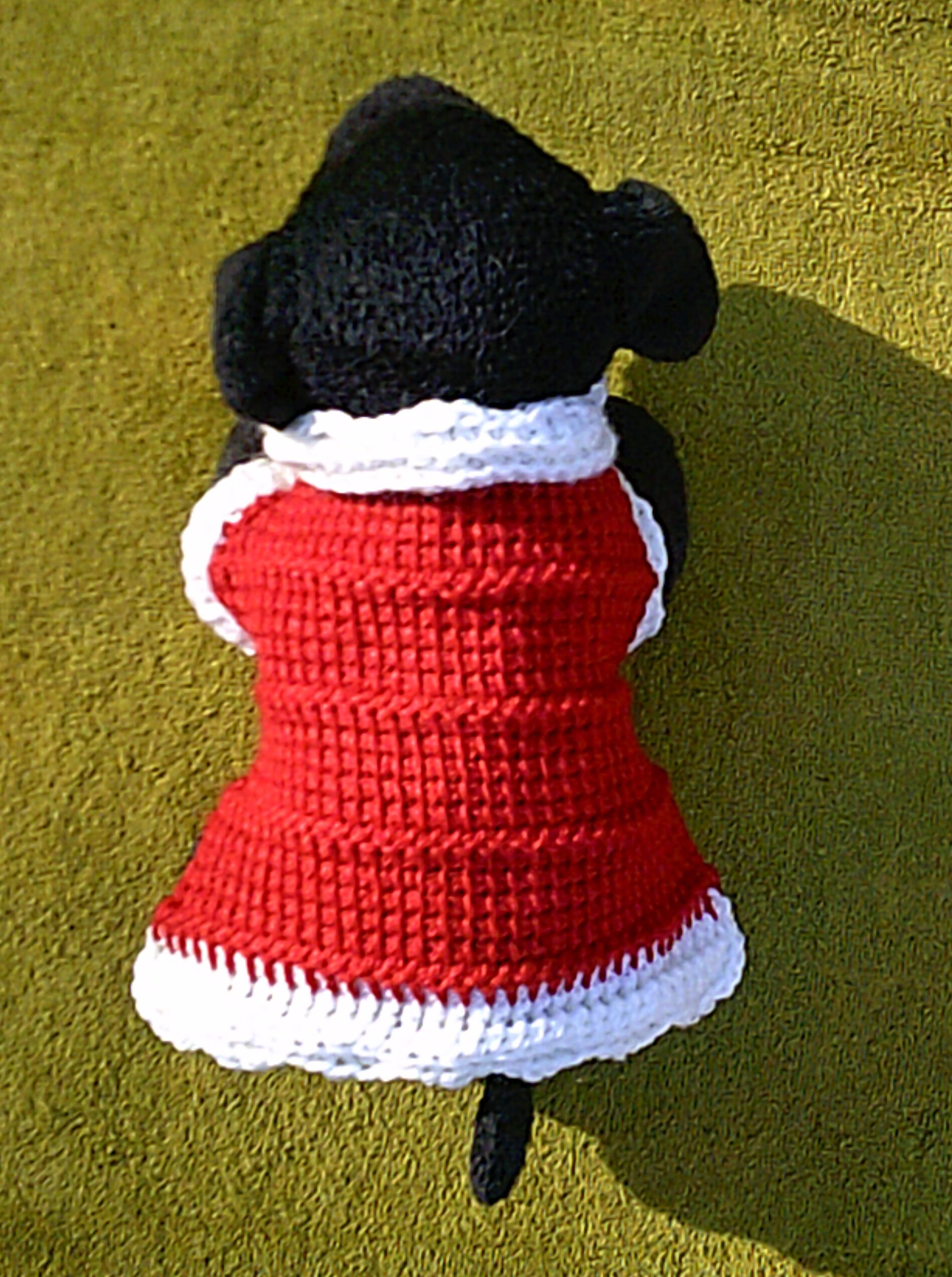 XSmall Crochet Dog Dress Sweater CL Red w White Scalloped Etsy.de