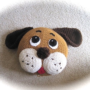 Crochet PATTERN, Pillow Pattern, Dog Pillow, crochet puppy, for ,nursery decor, and baby bedding image 2