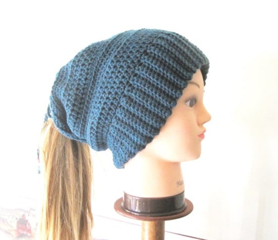 Women s Ponytail Hat PATTERN Crochet Slouchy Ponytail Messy Bun Beanie Pattern Convertible Hat Pattern Etsy