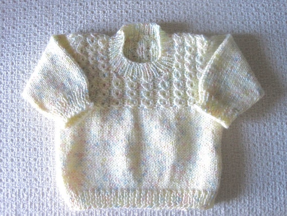 Pull Bebe En Tricot Pull Taille 3 Mois Tricote Multi Pastel Etsy