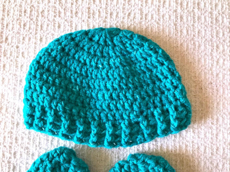 Baby Winter Hat and Mitten Set Christmas Gift Crochet Infant Etsy