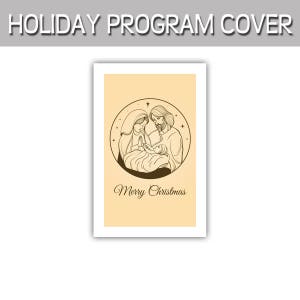 Merry Christmas with Nativity program cover 8.5x11 image 1