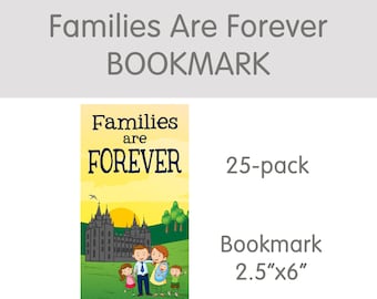 Families Are Forever bookmark, 25-pack, LDS primary temple forever family