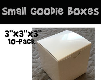 Small Goodie Boxes prize boxes small gift box *Pack of 10* (10) 3x3x3 3-inch box party favor box small paper box wedding gift box ring box