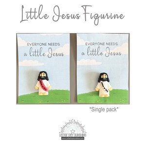 Little Jesus Figurine *SINGLE pack* Christian Gift, Ministry Bible Study, Party Favor, Everyone Needs a Little Jesus, bagged for gifting