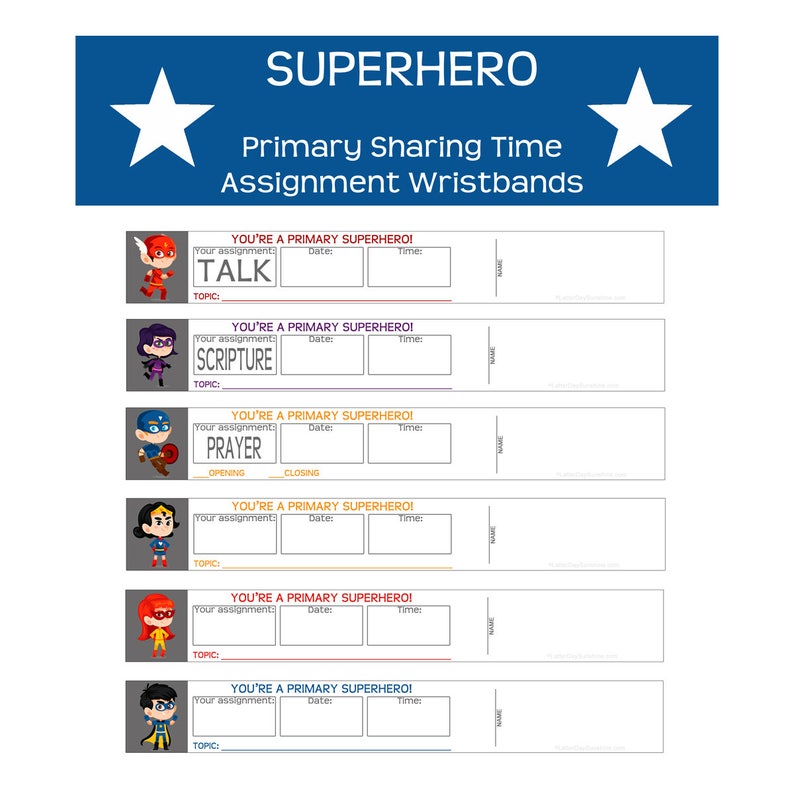 Primary assignment wristbands image