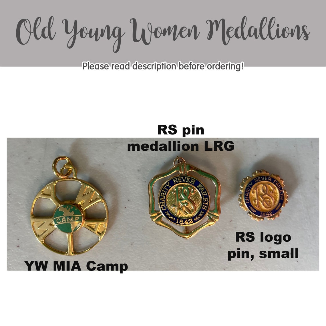 Old Young Women Medallions LDS Church Young Women Latterday Etsy