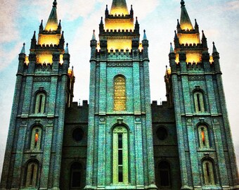 Salt Lake City "Emerald" Temple Print 18"x24"