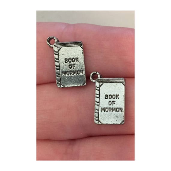 Book of Mormon CHARM 2 LDS Charm Antique Pewter 2 Charms Etsy