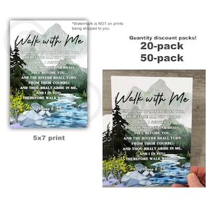 Walk With Me - 2026 Youth Theme - 5"x7" print, LDS Young Women Youth FSY Girls Camp Young Women Lesson Activity Packs Mountains River Bible
