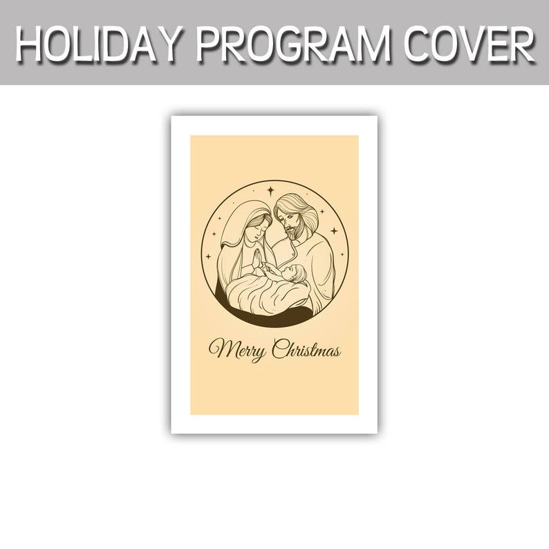 Merry Christmas with Nativity program cover 8.5x11 image 1