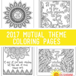 Pakket van alle vier - 2017 Mutual Theme Kleurplaten 8,5&quot;x11&quot;