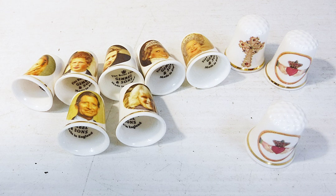 Vintage 1990s Gimbel Thimbles British Royal Family Bone China Etsy