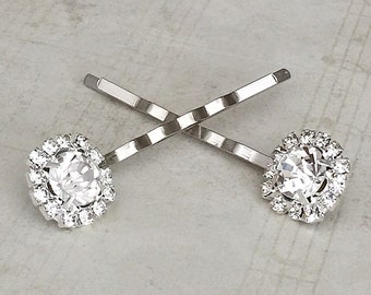 Topaz Crystal Bobby Pins Decorative Hair Clips For Women Etsy