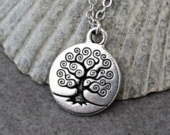 Silver Tree of Life Necklace, Tree Necklace, Tree Pendant Necklace, Tree of Life Necklace, Dainty Necklace, Small Tree of Life Necklace
