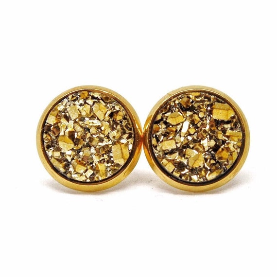 Druzy Gold Studs Druzy Gold Studs