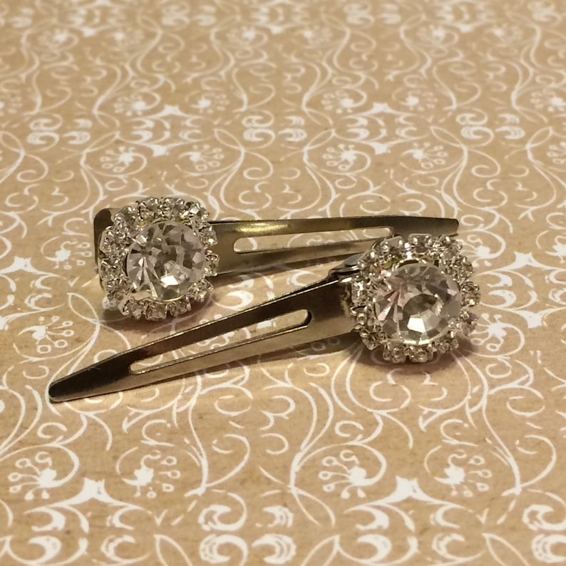 Crystal Hair Clips Crystal Hair Pins Rhinestone Hair Clips Etsy