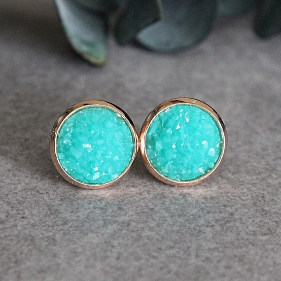 Etsy turquoise stud earrings clearance